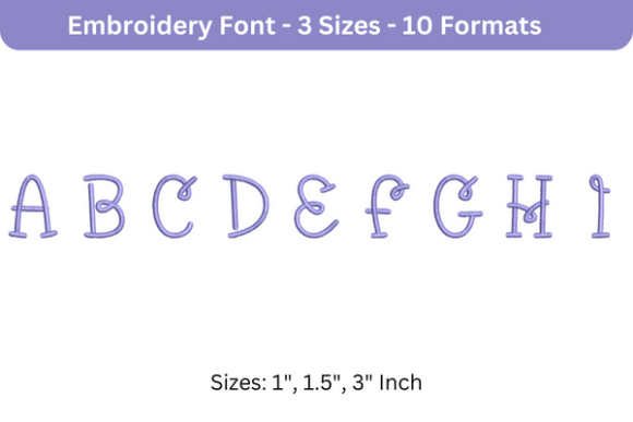 BumbleBee Font a to I: Sweet Embroidery for Gifts