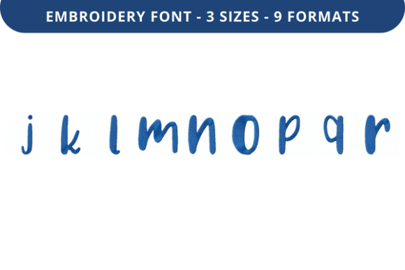 Choco Ganache Font J to R: Sweet Embroidery