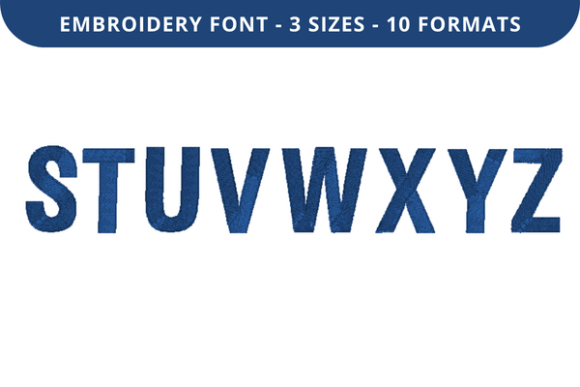 Jim Big Font S to Z: Bold Embroidery for Gifts