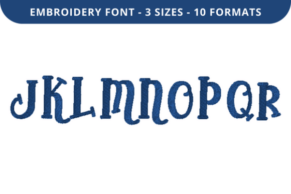 Mystically Font J to R: Elegant Embroidery for Gifts