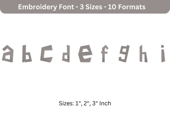 Paper Cuts Font Lower Case a to I Review