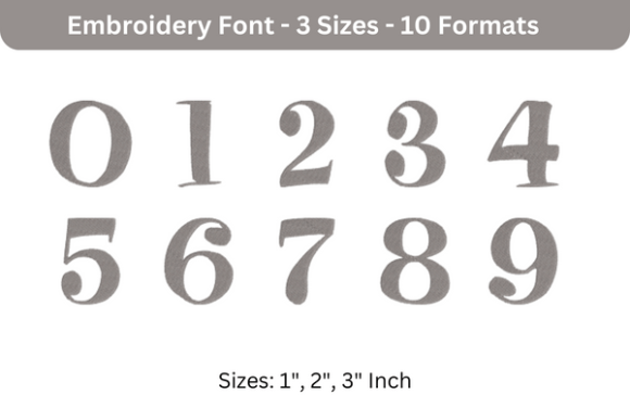 Pixie Font 0 to 9: A Holiday Embroidery Review
