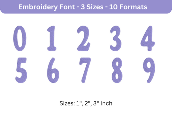 Purevain Font 0 to 9: Seasonal Embroidery Review