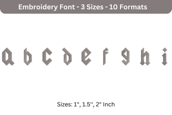 Yeller Font Lowercase a to I: An Embroidery Review